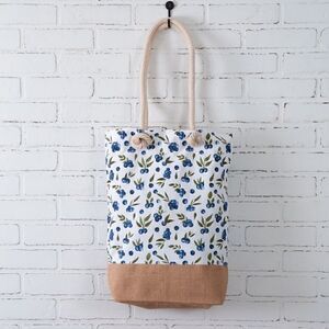 NEW! Summer Juicy Blueberries Market Bag Summer Shopping Beach Tote Shoulder